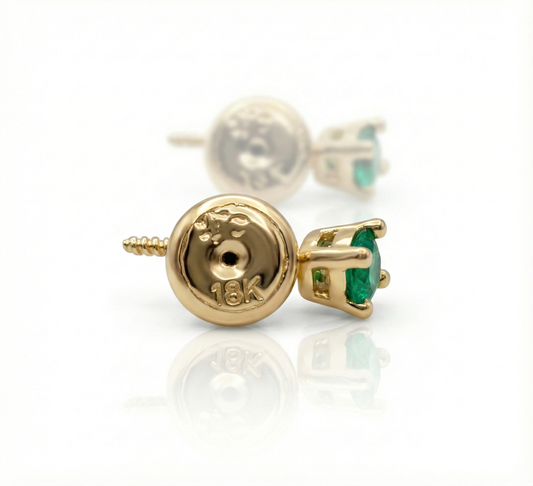 Topos redondos de esmeralda 3mm