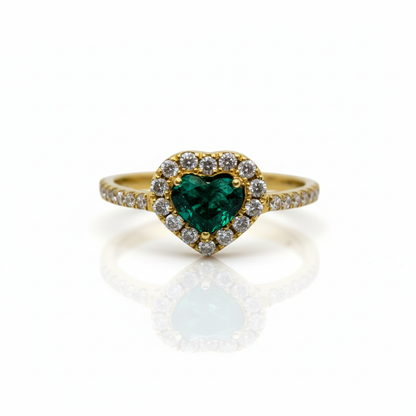 Anillo Corazon Esmeralda
