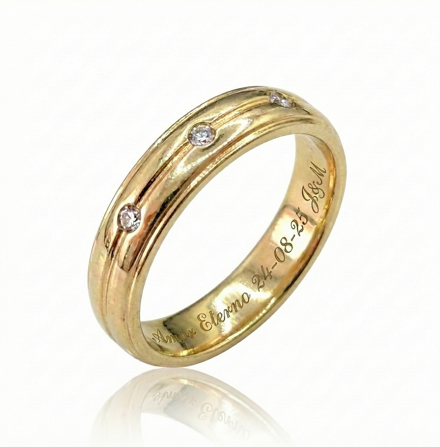 Argolla con diamante