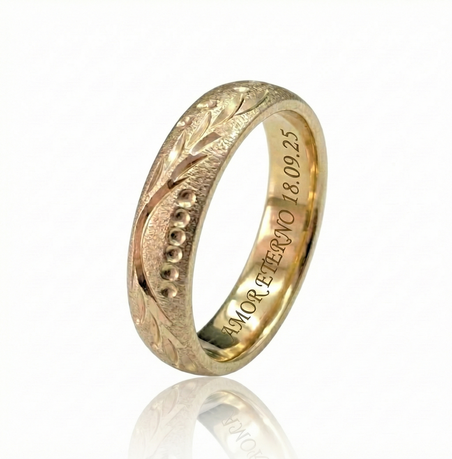 Argolla diamantada con efecto