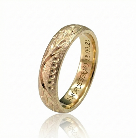 Argolla diamantada con efecto