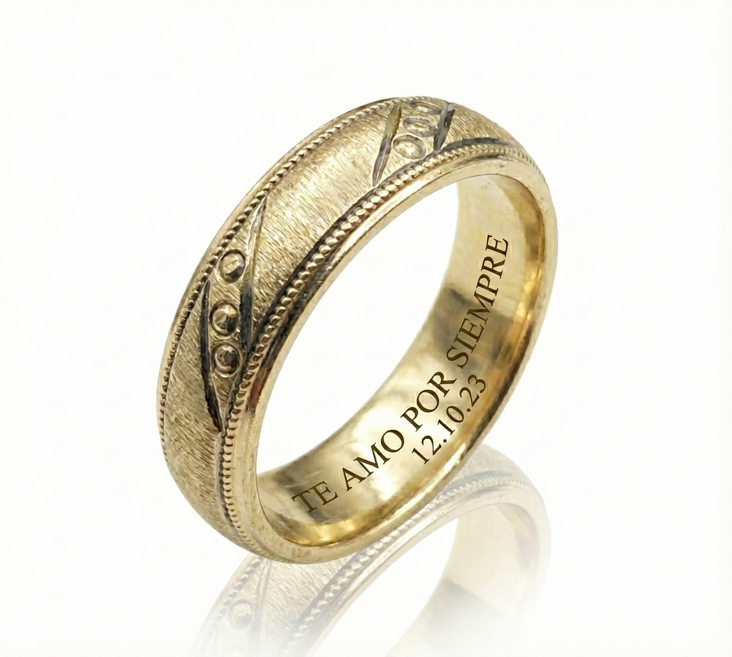 Argolla  de matrimonio plana