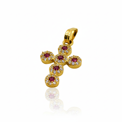 Dije Cruz Diamantes y Rubis